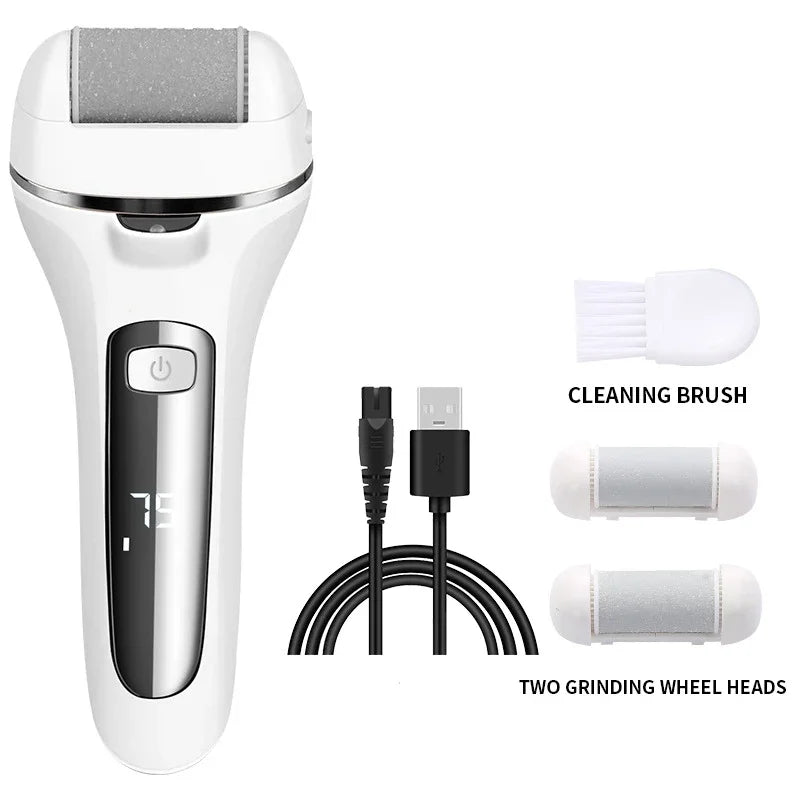 SmoothFeet Pro | Elektrischer Hornhautentferner | Mit 3 Schleifköpfen & LED | Wasserdicht & Wiederaufladbar