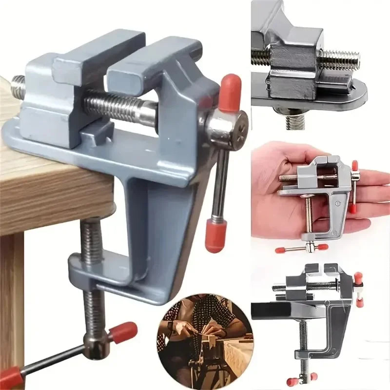 Fixaro | Mini-Schraubstock | 360° drehbar & neigbar | Für Heimwerker & Modellbau