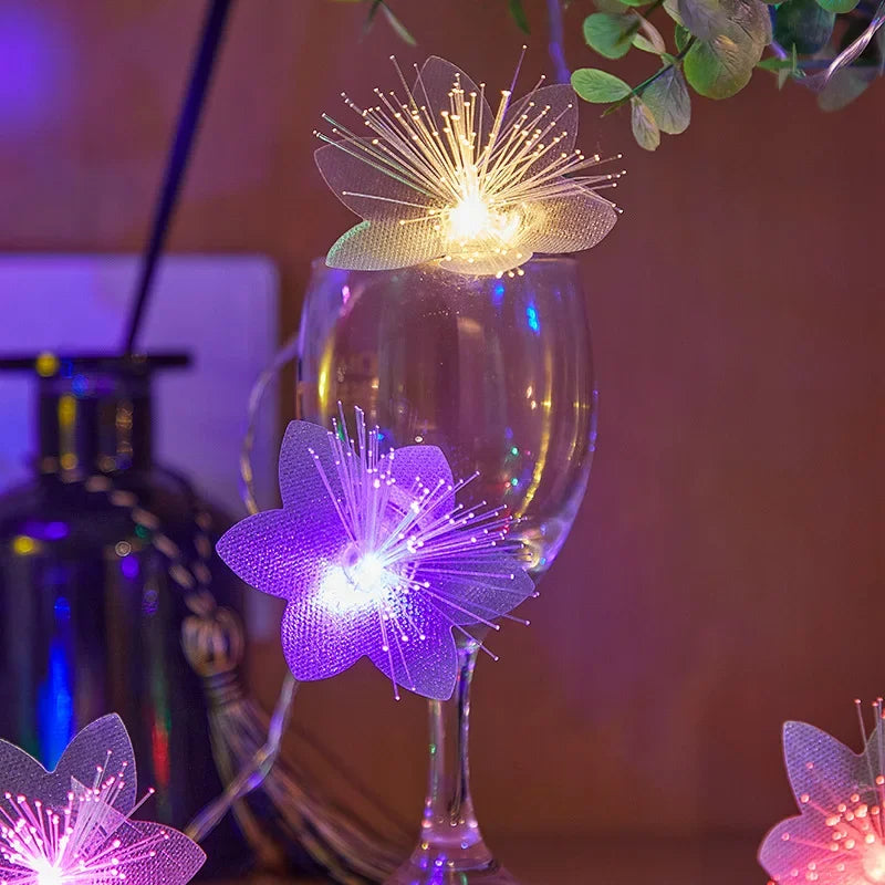 Lumiflora LED Lichterkette | Blumenoptik & Batteriebetrieben | 2 m Kupferdraht | Warmweiß  html Copy Edit