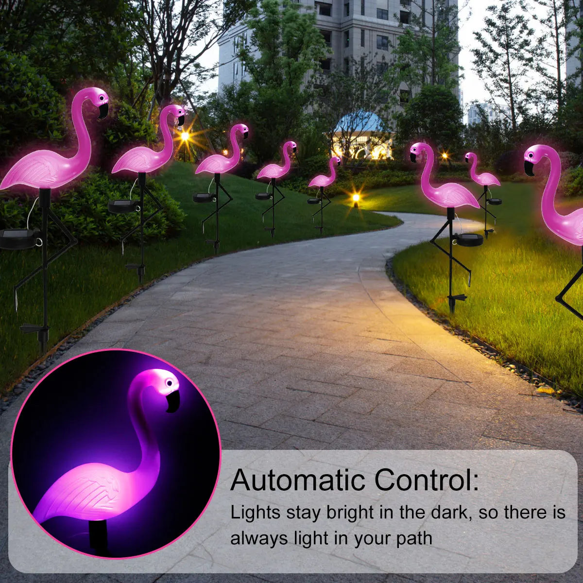TropicaGlow Solarleuchte | Flamingo Design | Wetterfest & Solarbetrieben