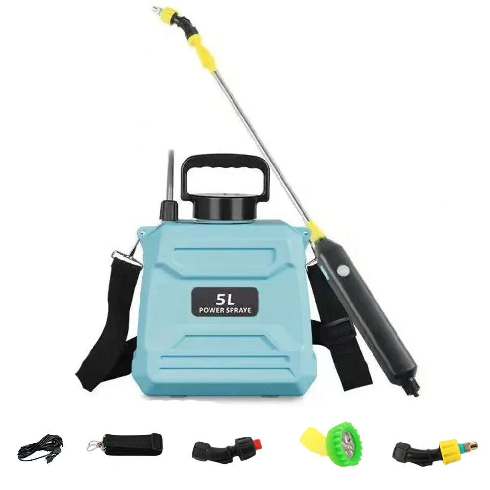 AquaForce | Akku-Drucksprayer 5L | USB Aufladung | Verstellbare Düse für Garten & Reinigung