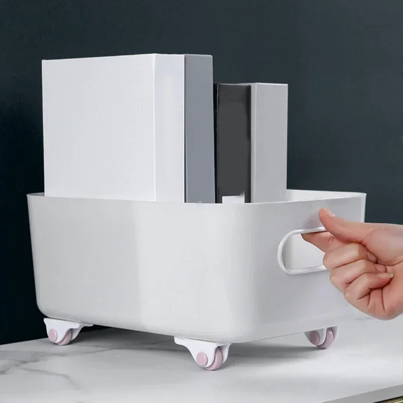 MoveEase | Selbstklebende Mini-Rollen | 360° drehbar & starke Tragkraft | Für Boxen, Körbe & Aufbewahrung im Haushalt