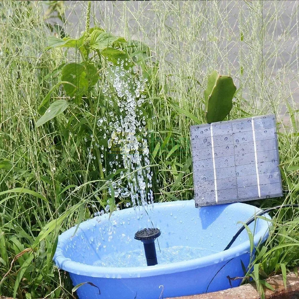 AquaBloom Mini | Solar Springbrunnen | 100% Solarbetrieben | Vielseitig Einsetzbar | 1.2W