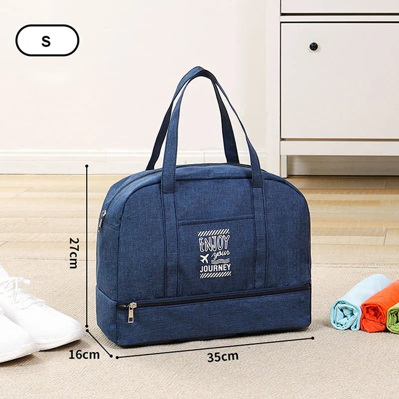 TravelEase | Faltbare Reisetasche | Schuhfach, Nassfach & robustes Design | Für Kurztrips, Sport & Handgepäck