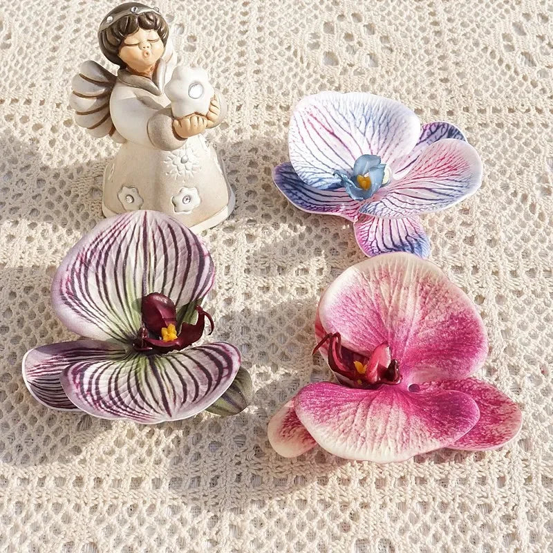 Blossara SilkBloom | Deko-Orchidee Einzelstück | Weiche Blüten in 3D-Optik | Für DIY & Hochzeit | Kein Gießen nötig