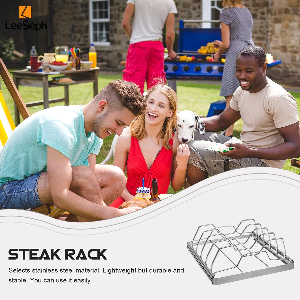 RibMasterX | Rippchenhalter aus Edelstahl | Antihaft & Spülmaschinengeeignet | Grill & Ofen BBQ