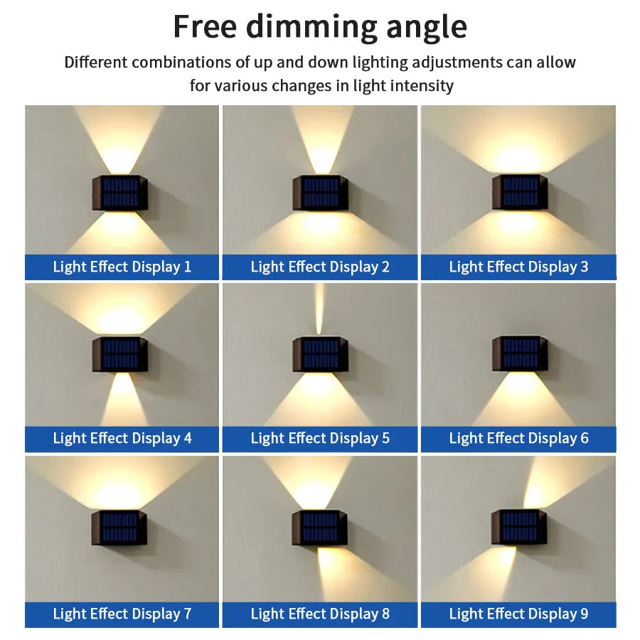 Lumelora Solarlicht | Kabellose LED-Wandleuchte für Außen | Modernes Lichtdesign mit Solarpower | Witterungsbeständig & energiesparend | Ideal für Garten, Balkon & Hauswand