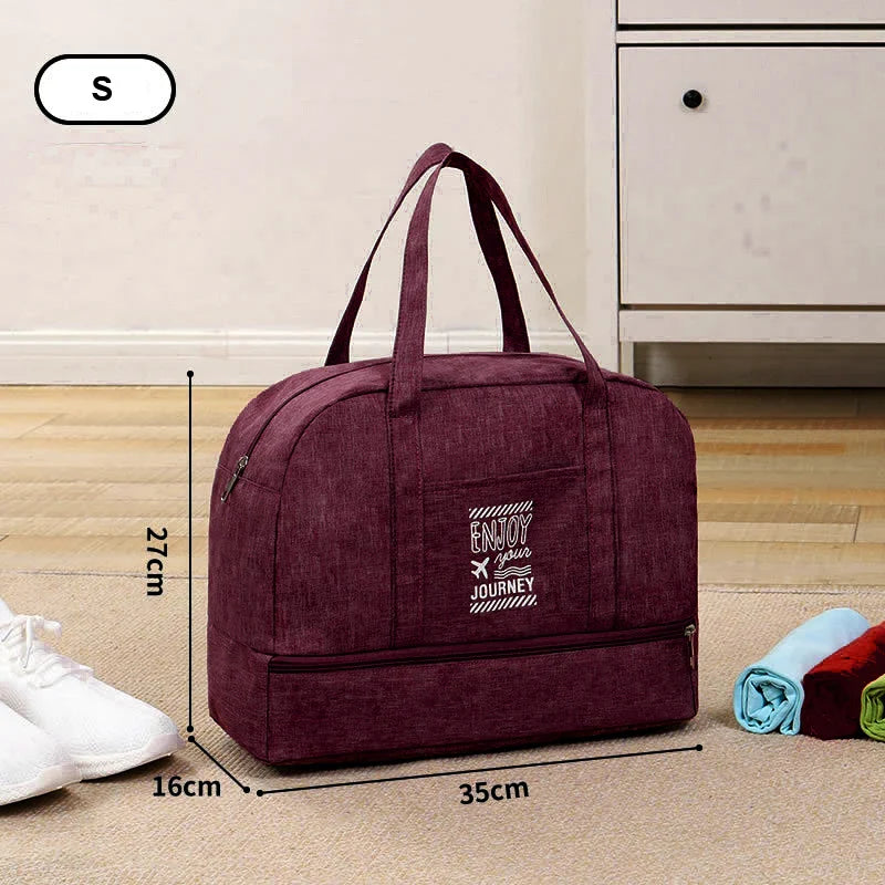 TravelEase | Faltbare Reisetasche | Schuhfach, Nassfach & robustes Design | Für Kurztrips, Sport & Handgepäck