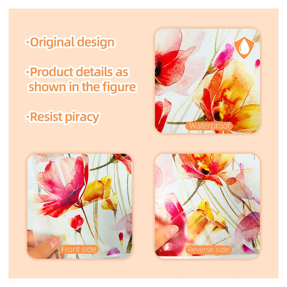 Velmora BlossomWings | Wandsticker Set | Rückstandsfrei & Romantisch | Aquarell-Optik