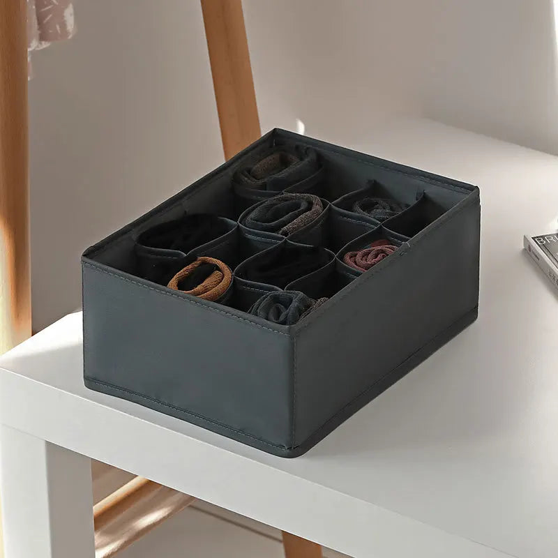 Clothivo Schubladen-Organizer | Faltbar & Waschbar | Für Unterwäsche, Socken & Accessoires