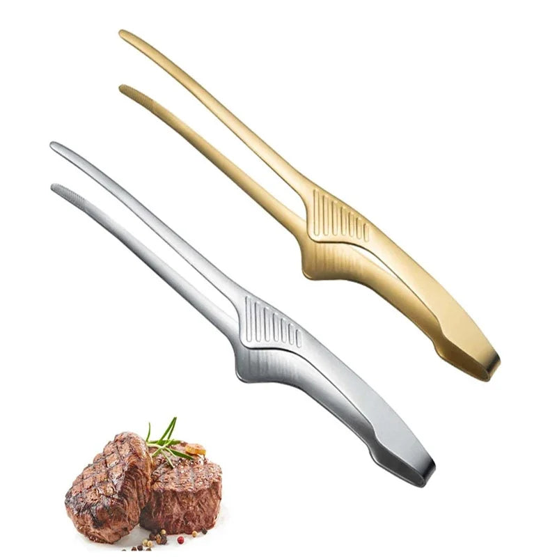Taviso Küchenzange | Rutschfest & Selbststehend | Für Grill & Küche | Edelstahl & Silikon