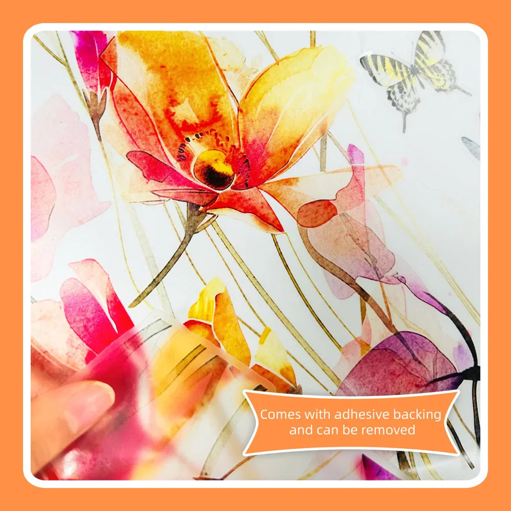 Velmora BlossomWings | Wandsticker Set | Rückstandsfrei & Romantisch | Aquarell-Optik