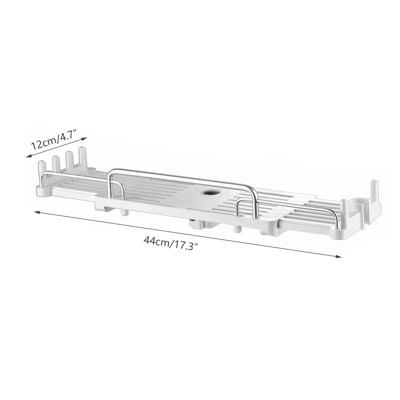 ShoraFix Duschhalter | 2-in-1 Design | Verstellbar & Ablagefläche | Ohne Bohren