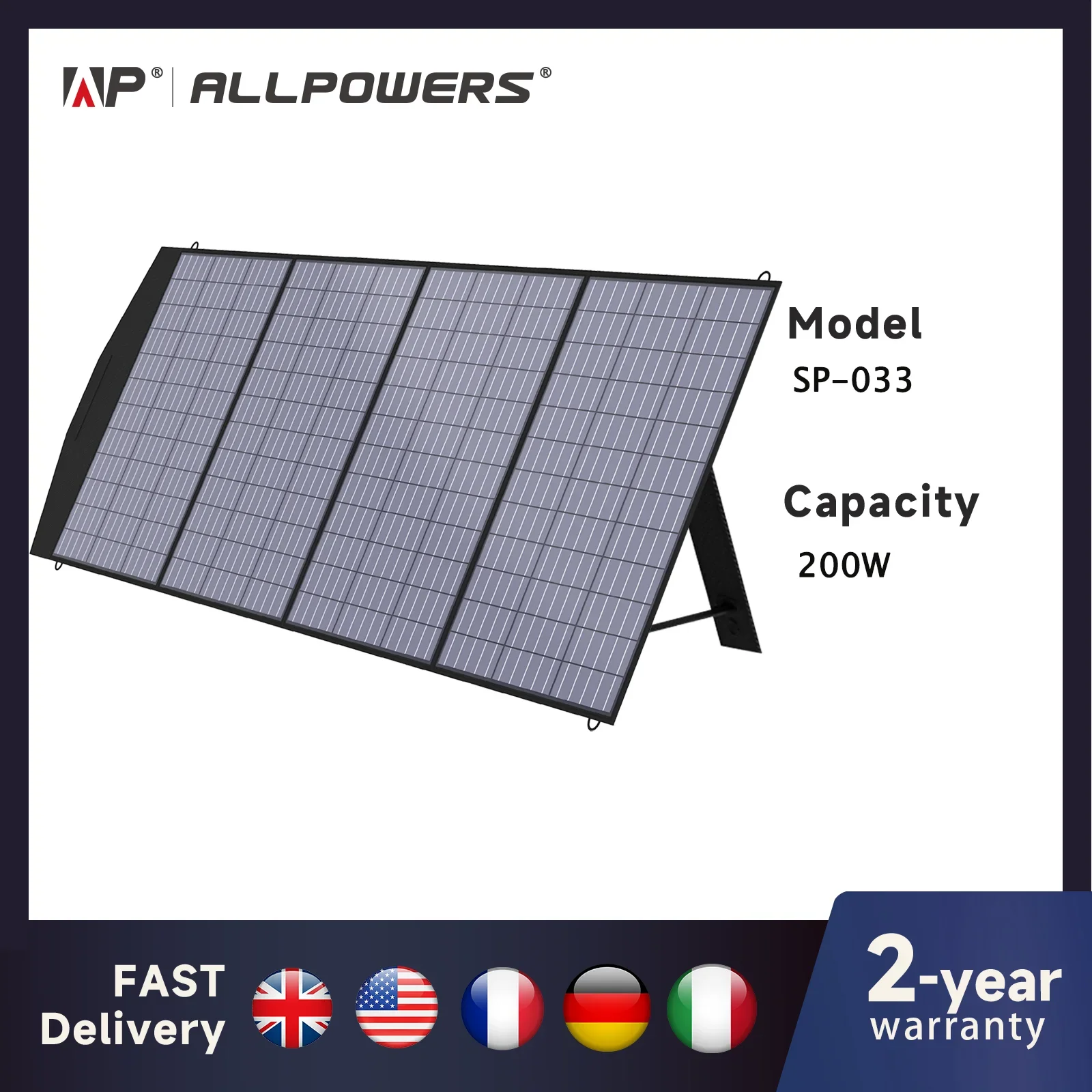 SolarPeak | Faltbares Solarpanel 100W | Tragbar & Wetterfest | Für Camping & Outdoor