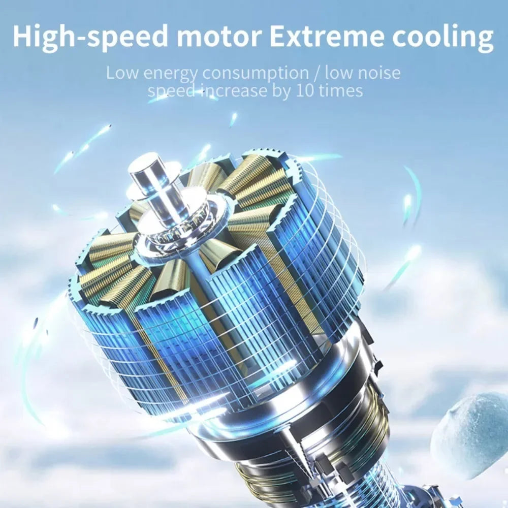 Airivo Ventilator 199 | Tragbar & LED-Display | Mit Kaltluftmodus & 199 Stufen | Für Hals, Tisch & Reise