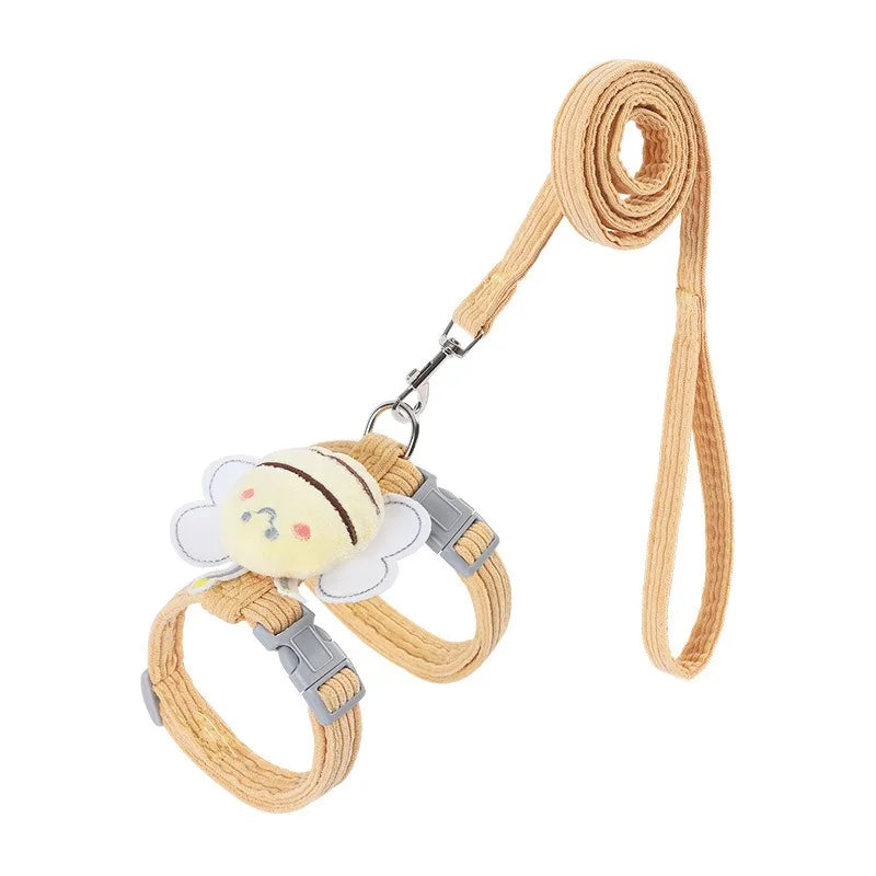 PawLux Hundegeschirr Set | Bequem & Sicher | Doppellagiges Nylon | Trendiges Design | Für Hunde & Katzen