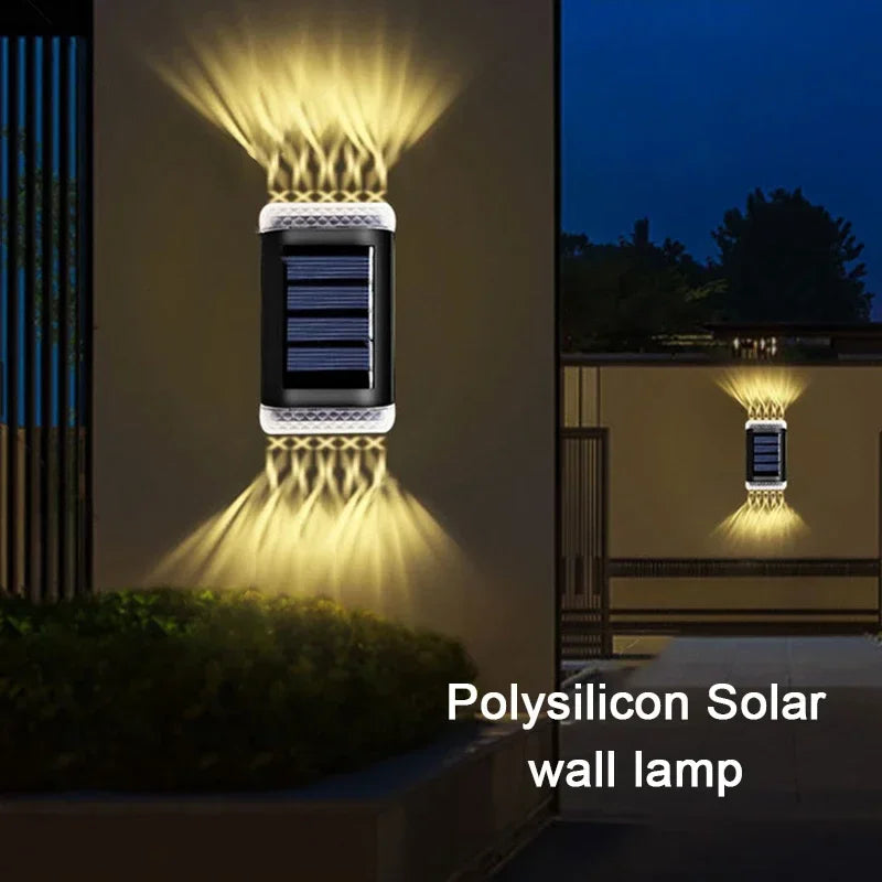 EcoBeam LED-Wandleuchte | Warmweißes Licht | Solarenergie | Wetterfest | Elegantes Design