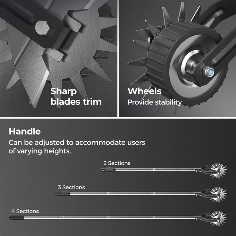 EdgeTrim | Manueller Rasenkantenschneider | Edelstahl & Selbstschärfend | Ergonomisch