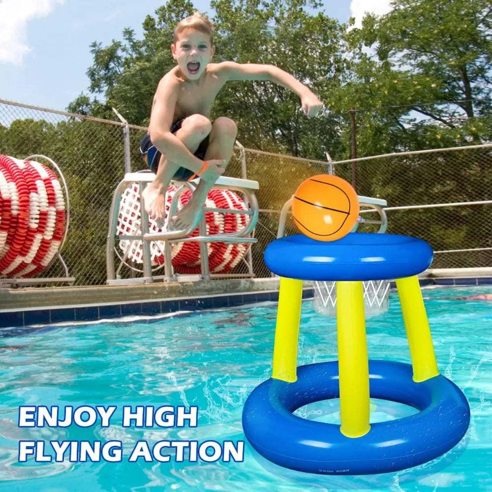 SplashHoop Pro | Aufblasbares Basketball-Set | Robuste Konstruktion | Für Pool & Garten