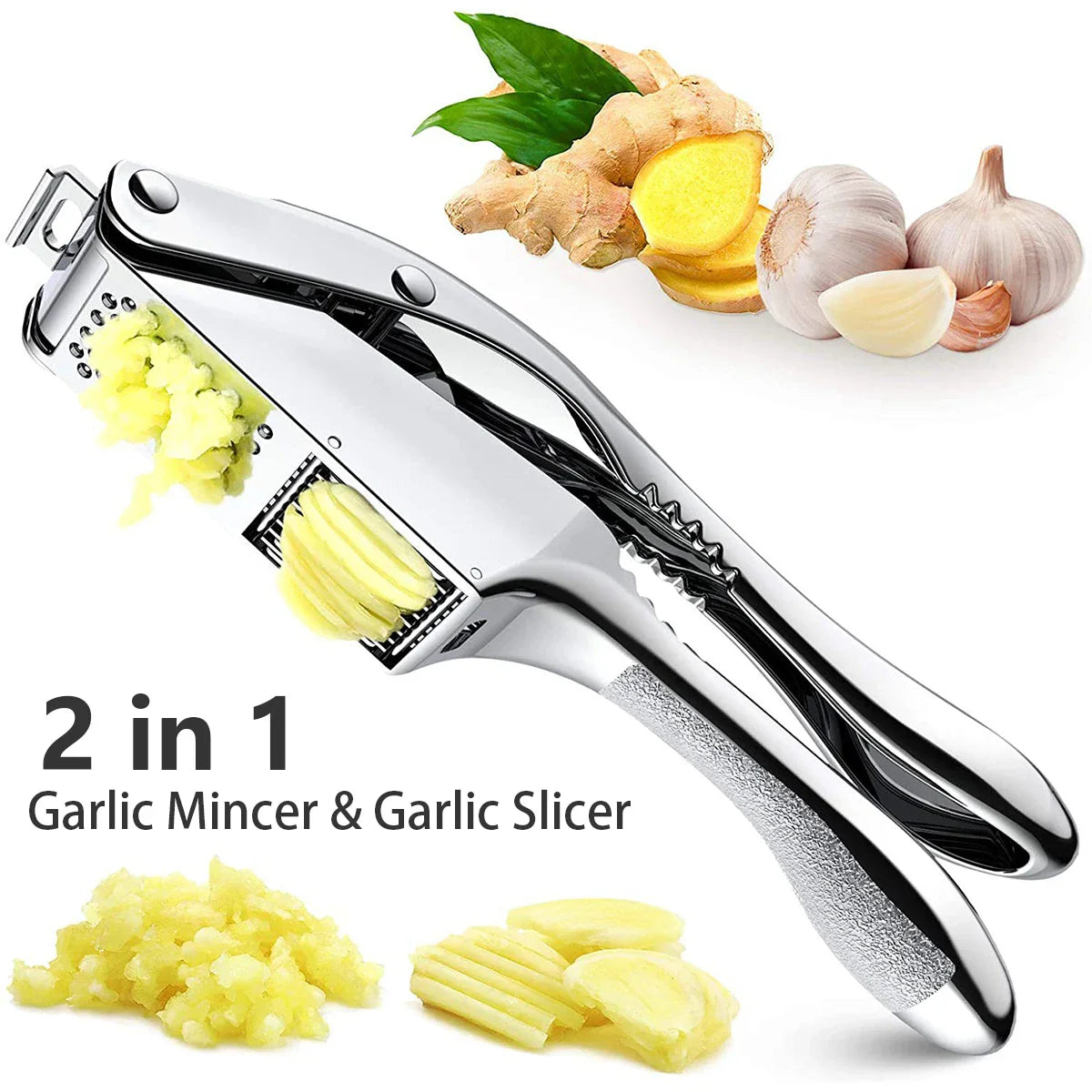 GarliMaster DuoPress | Knoblauchpresse | Langlebig & Ergonomisch | Edelstahl