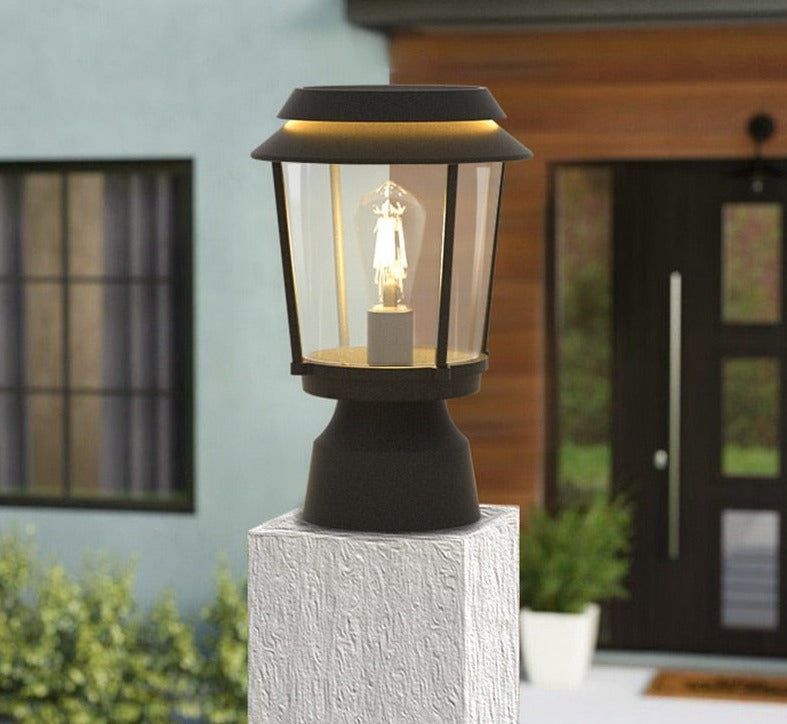 LumenoGlow Außenleuchte | Solar Wandleuchte mit Dämmerungssensor | IP65 wetterfest | Edelstahlgehäuse | Für Garten & Fassade