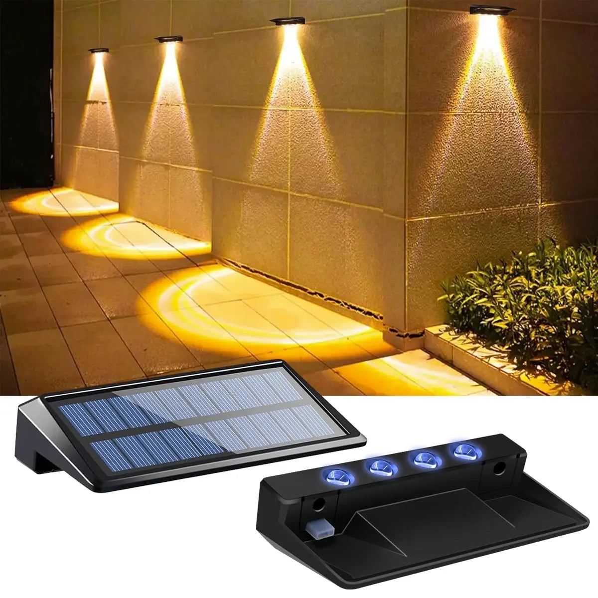 LumaLux SolarLight | Art-Deco Zaunleuchte | RGB-Farbwechsel | Solarbetrieben