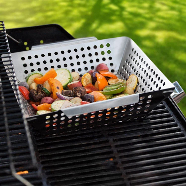 GrillMaster Pro | Grillkorb aus Edelstahl | Für Gemüse, Fisch & Feingrillgut | Spülmaschinenfest