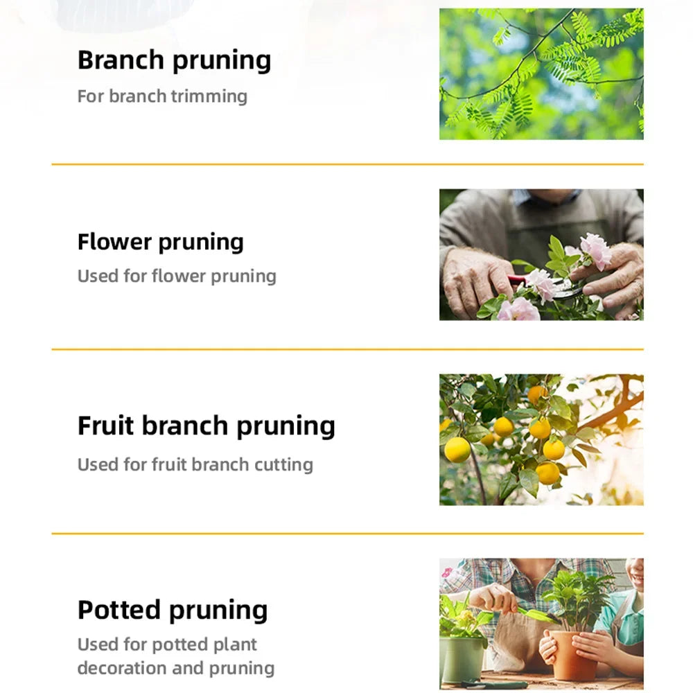 PRUNEXA Gartenschere | Präzisionsschnitt | Ergonomischer Griff | Carbonstahl Klinge