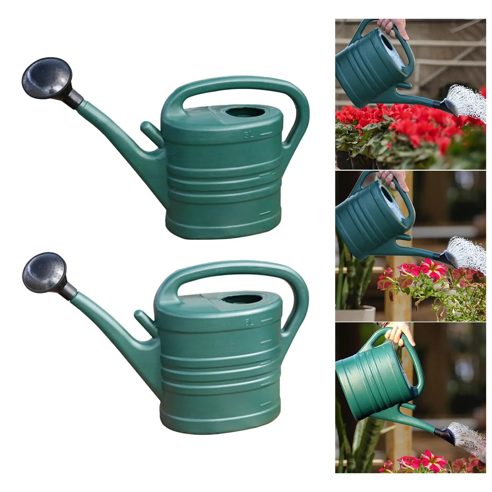 EasyFlow Gießkanne 5L | Leicht & Stabil | Abnehmbarer Brausekopf | Für Garten & Zimmerpflanzen