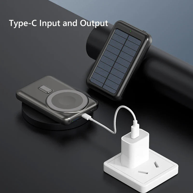PowerNova SolarCharge 20.000mAh Powerbank mit MagSafe & Wireless Charging | USB-C & Solar Aufladung