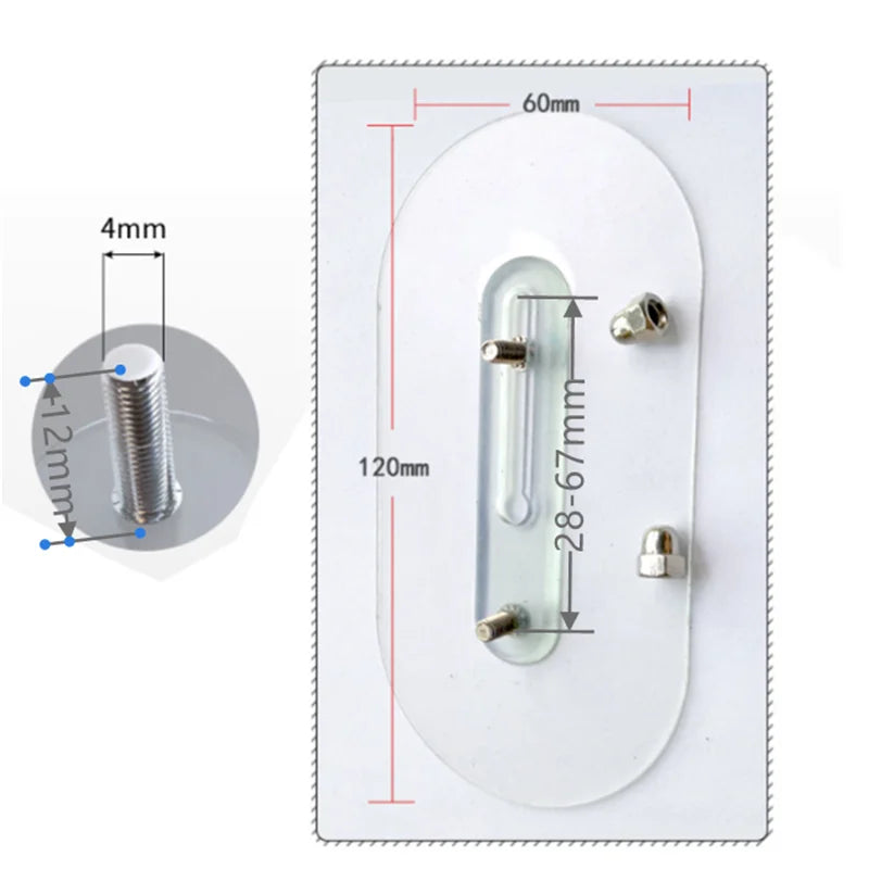 FixPro DuoHook | Transparente Wandhaken | Starke Haftkraft | Doppeldübel-System | 2er-Set
