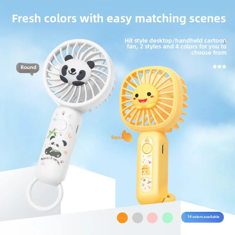 CooliPop | Handlicher Mini-Ventilator | USB-aufladbar & Leise | Für Schule, Büro & Reisen