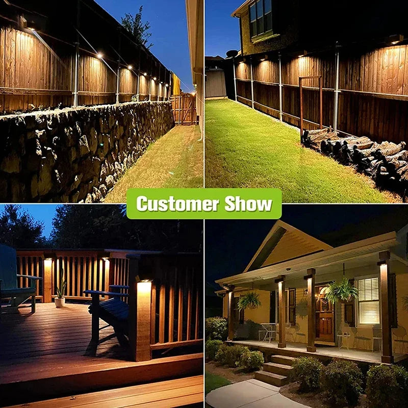 LumiGlow Solar-Wandleuchte | 3 Lichtmodi | IP65 Wasserdicht & Wetterfest