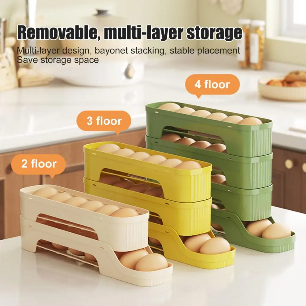 EggMate | Selbstrollende Eierbox | Platzsparend & Praktisch | Flexibles Design