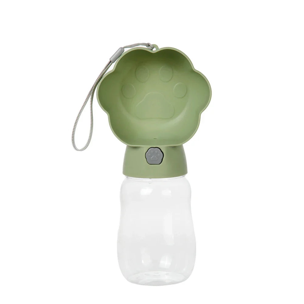 Pawava DuoGo | Wasser & Futterflasche | 2-in-1 Design | Für Unterwegs | Auslaufsicher & Kompakt