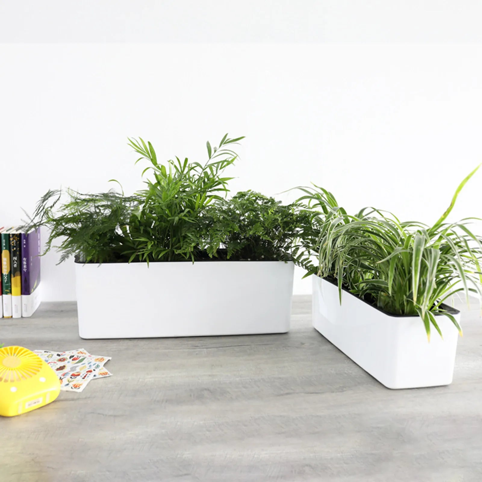 FloraSensi SmartPot | Blumentopf mit Wasserstandsanzeige | Selbstbewässernd | Für drinnen & draußen | 30 cm Weiß