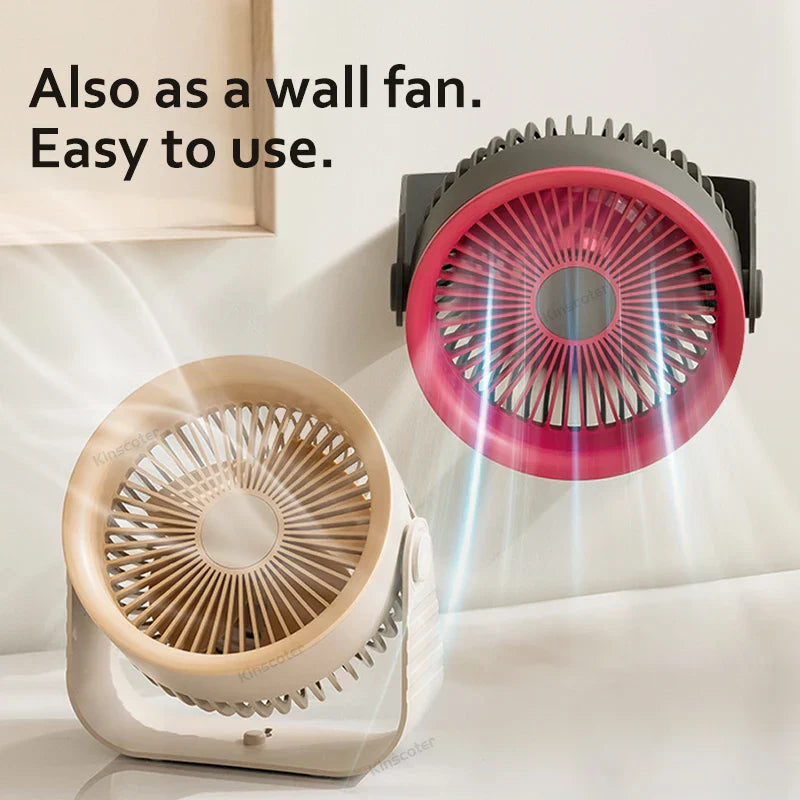 Brisano Mini Ventilator | 3600 mAh Akku | 4 Stufen & USB | Kompakt & BPA-frei