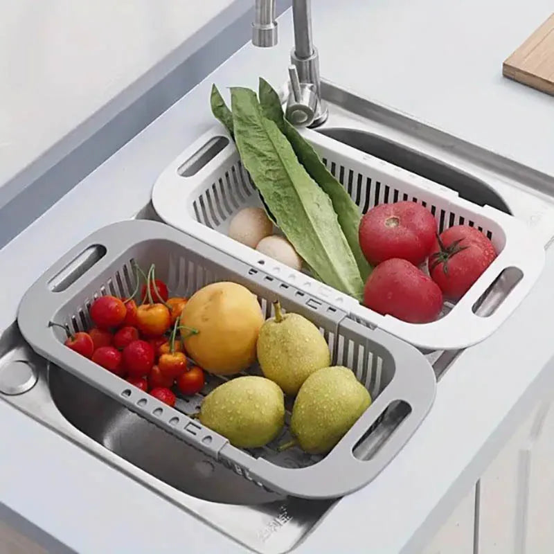 Spülmeister FlexRack | Ausziehbarer Spülkorb | Platzsparend & Robust | Grau
