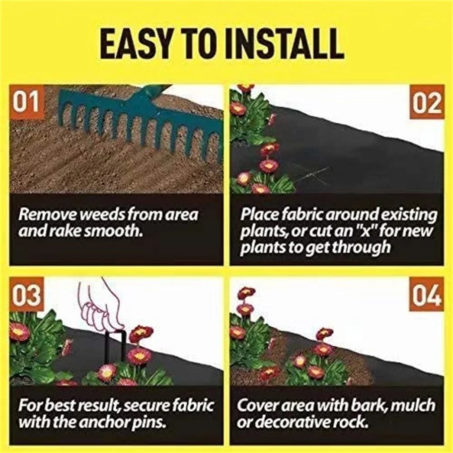 TerraGuard Pro | Unkrautfolie | UV-beständig & Wasserdurchlässig | Widerstandsfähig