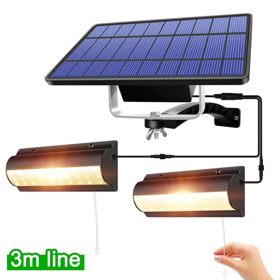SolarGlow | Pendelleuchte Solar LED | Wetterfest & Zugschalter | Für Garten Terrasse