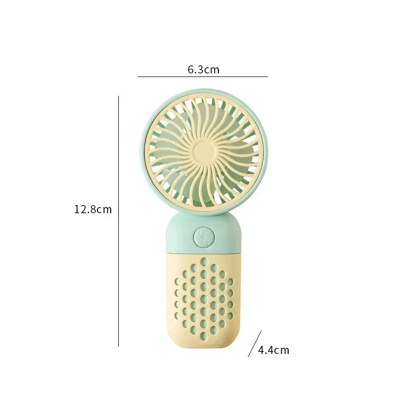 Frizlino | Mini-Handventilator | USB, Leise, Cartoon-Design | Für Schule, Reisen & Sommerfreizeit