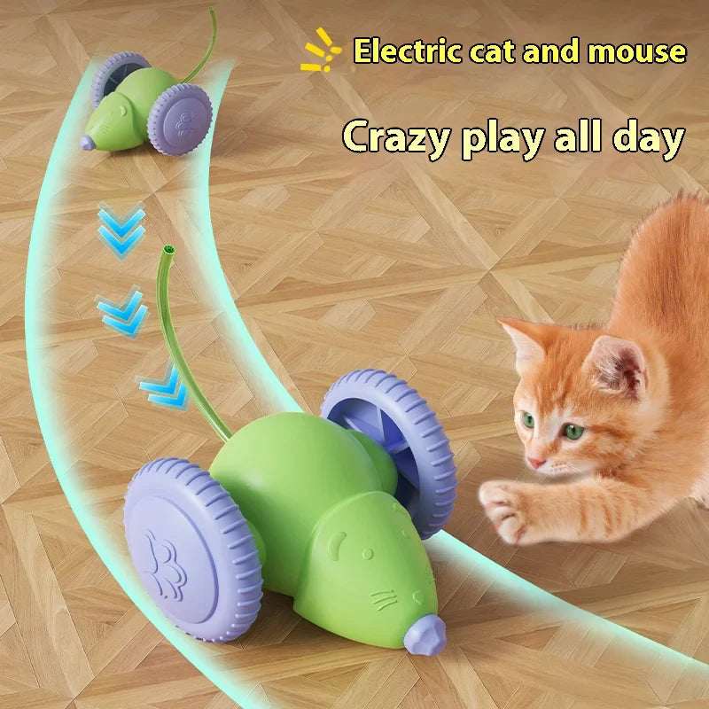 WhiskerChase Elektronische Katzenmaus | Intelligente Steuerung | USB Wiederaufladbar | Spaß & Aktivität | Robust & Sicher