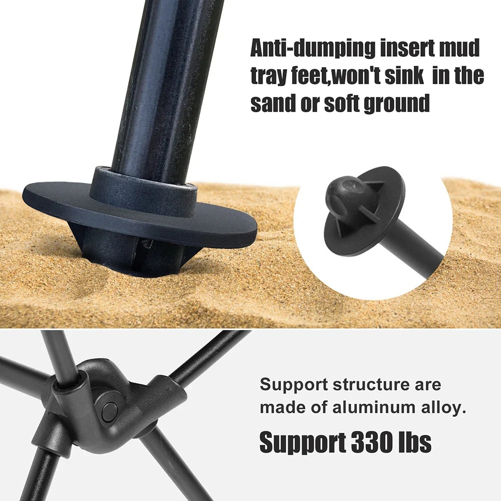 Trekalux Outdoorstuhl | Ultraleicht & Faltbar | 150 kg Belastbar | Wetterfestes Oxford-Gewebe