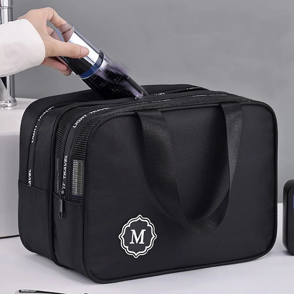 GlobeTidy | Kosmetiktasche für Reisen & Alltag | Nass-Trocken-Trennung, wasserdicht & geräumig | Organisation für Pflegeprodukte & Zubehör