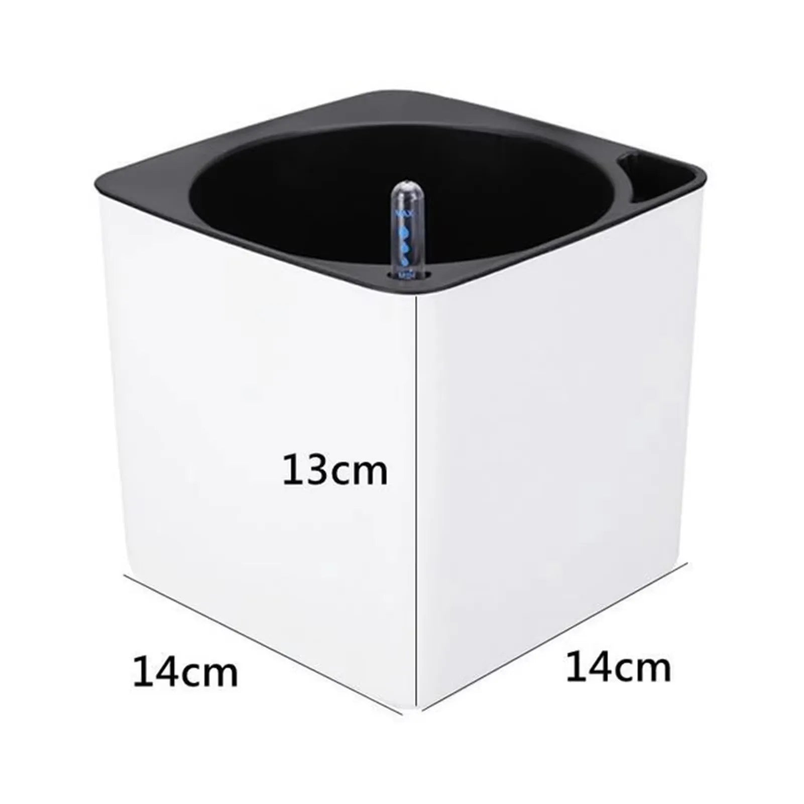 FloraSensi SmartPot | Blumentopf mit Wasserstandsanzeige | Selbstbewässernd | Für drinnen & draußen | 30 cm Weiß