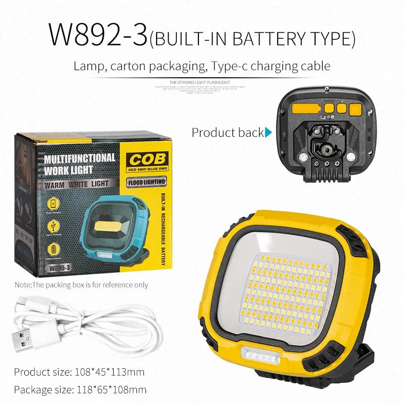 LightMax ProBeam | LED Lampe | 136 LEDs | Magnetisch & Drehbar | Powerbank Funktion | 4 Leuchtmodi