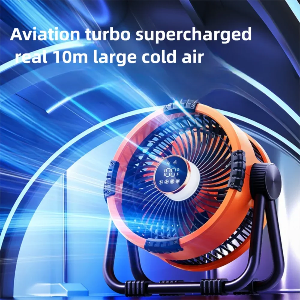 Breezora Mini Ventilator | 20000mAh Akku & Nachtlicht | 4 Stufen | Für Camping & Schlafzimmer