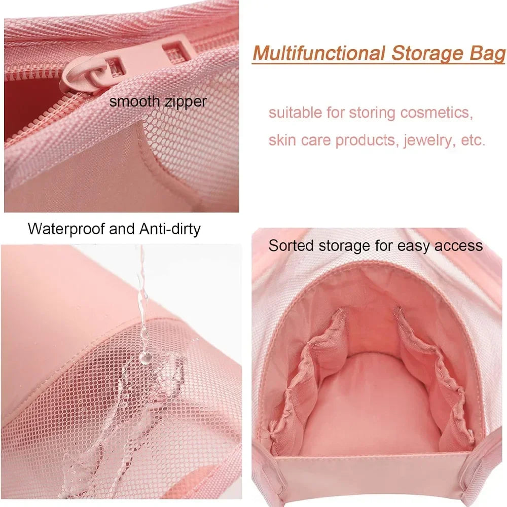 BeautyStand ClearBag | Aufstellbare Kosmetiktasche | Transparent & Robuster Reißverschluss | Wasserabweisendes Nylon