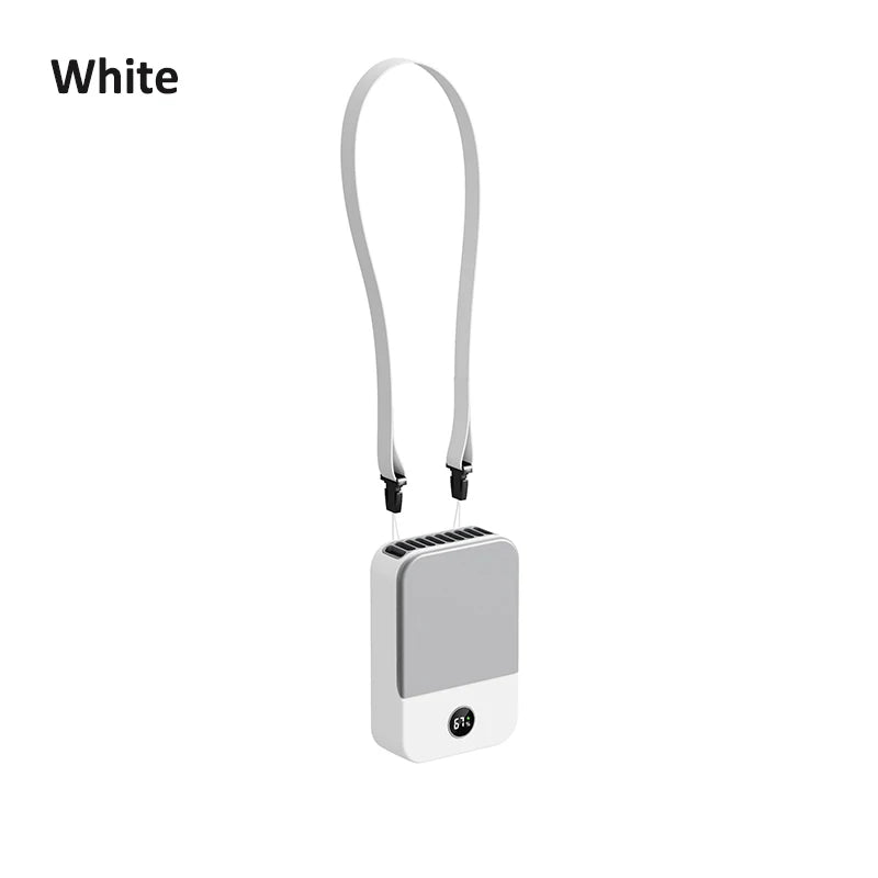 BreezeFox | 4-in-1 Mini-Ventilator | LED-Display | USB-C & Akku | Für Reisen, Büro & Sommerhitze