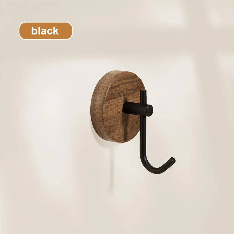 WoodEssence WallHook | Walnussholz | Selbstklebend | Dekorativ & Funktional
